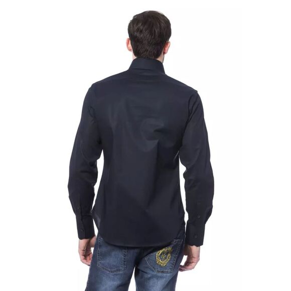 Billionaire Italian Couture Blue Cotton Men's Shirt - Picture 3 of 3